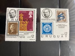 Uruguay 1979 Satz 100.Todestag Rowland Hill Marke auf Marke