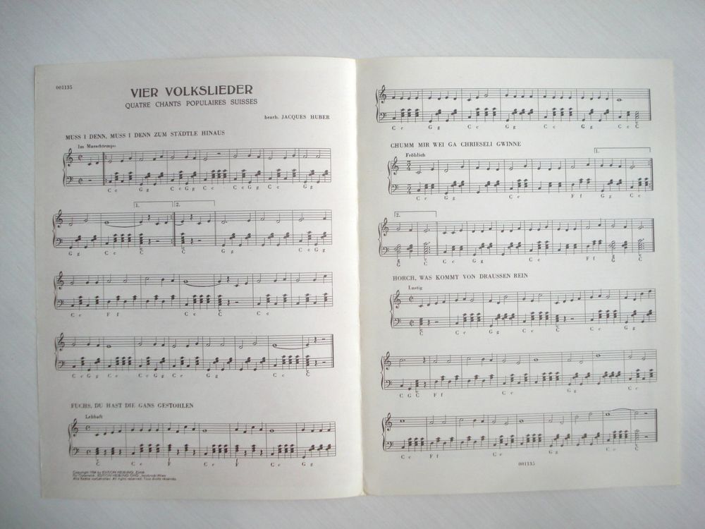 Akkordeon Noten für Anfänger 1960er Kaufen auf Ricardo