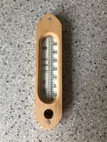 Thermomètre de bain en bois années 60