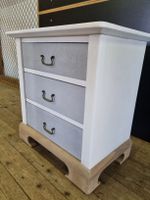 Nachttisch/Kommode Holz/weiss Shabby Chic, 3 Schubladen
