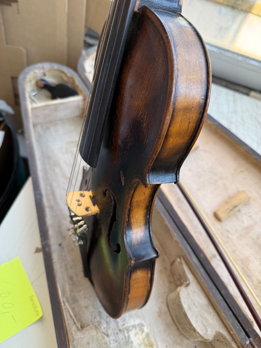 Strumenti musicali: (22) Antike Geige oder Violine mit Bogen Holzbox aus Räumung – Usato da Bern venduto da Jwpm66 4