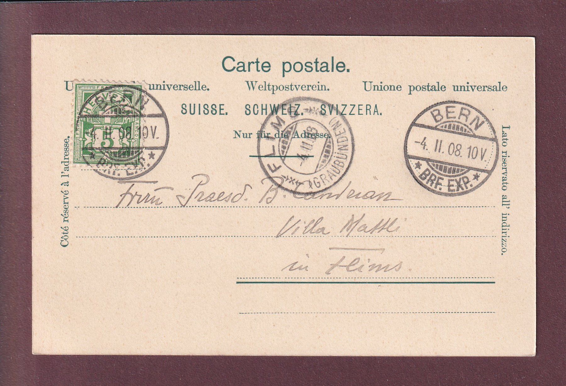 Cartoline postali: BERN - Parlamentsgebäude - 1908 – Usato da Pully venduto da nicecards 1