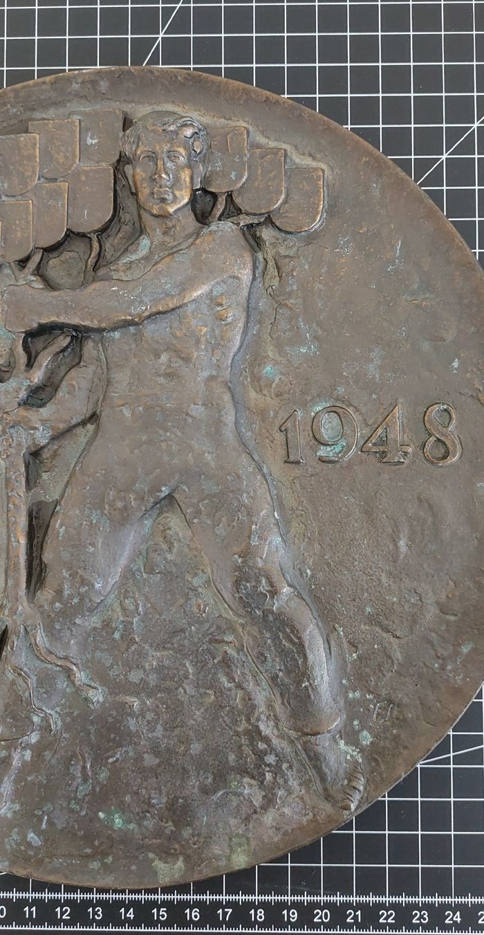 Sculture & Statue: Bronzeplatte mit Schweizbezug, Relief – Nuovo (secondo la descrizione) da Meilen venduto da Verschiedenes123 3