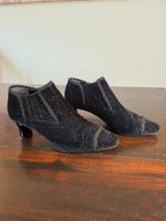 Vintage Glitzer Samt Tanz Schuhe Gr. 39.5
