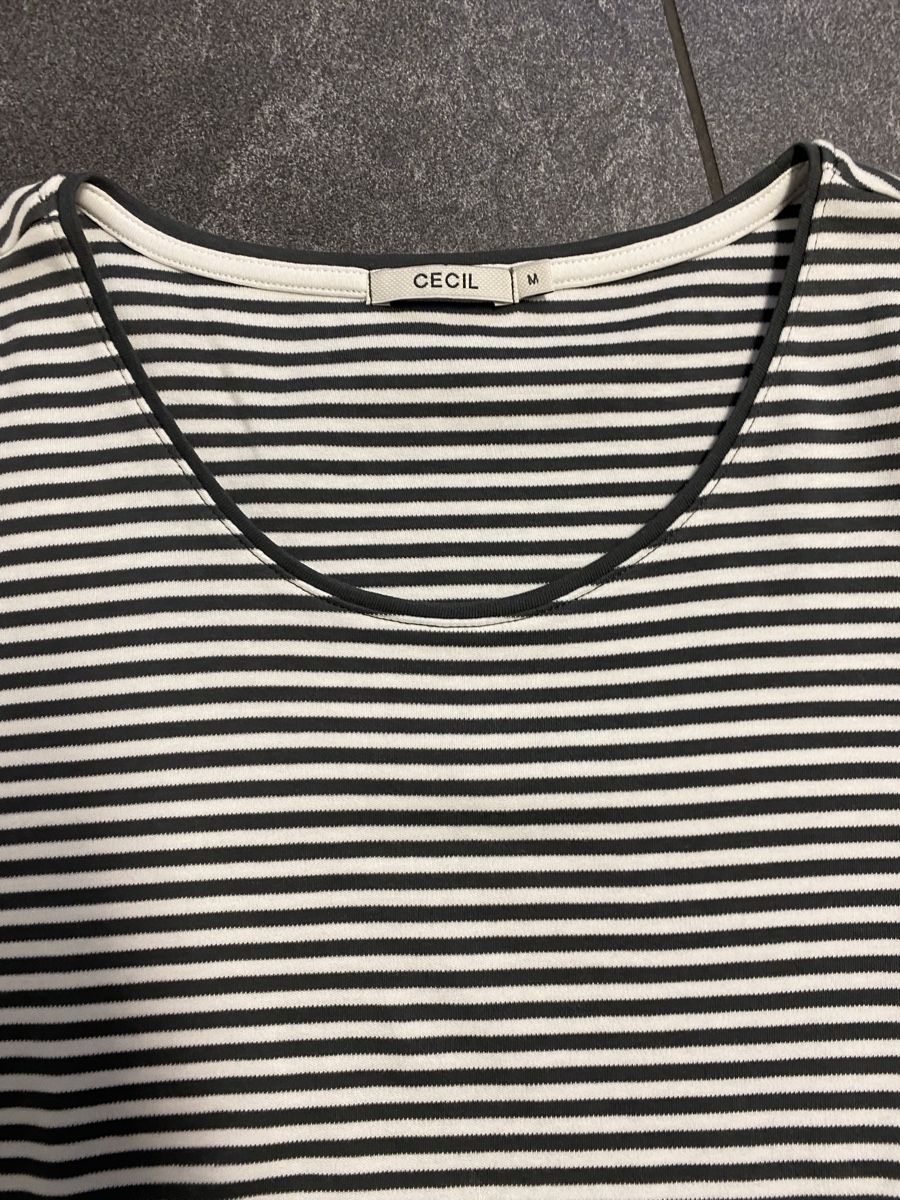 Cecil T-shirt: T-Shirt Cecil Gr.M weiss/grau gestreift – Usato da Baar venduto da kamasija 1