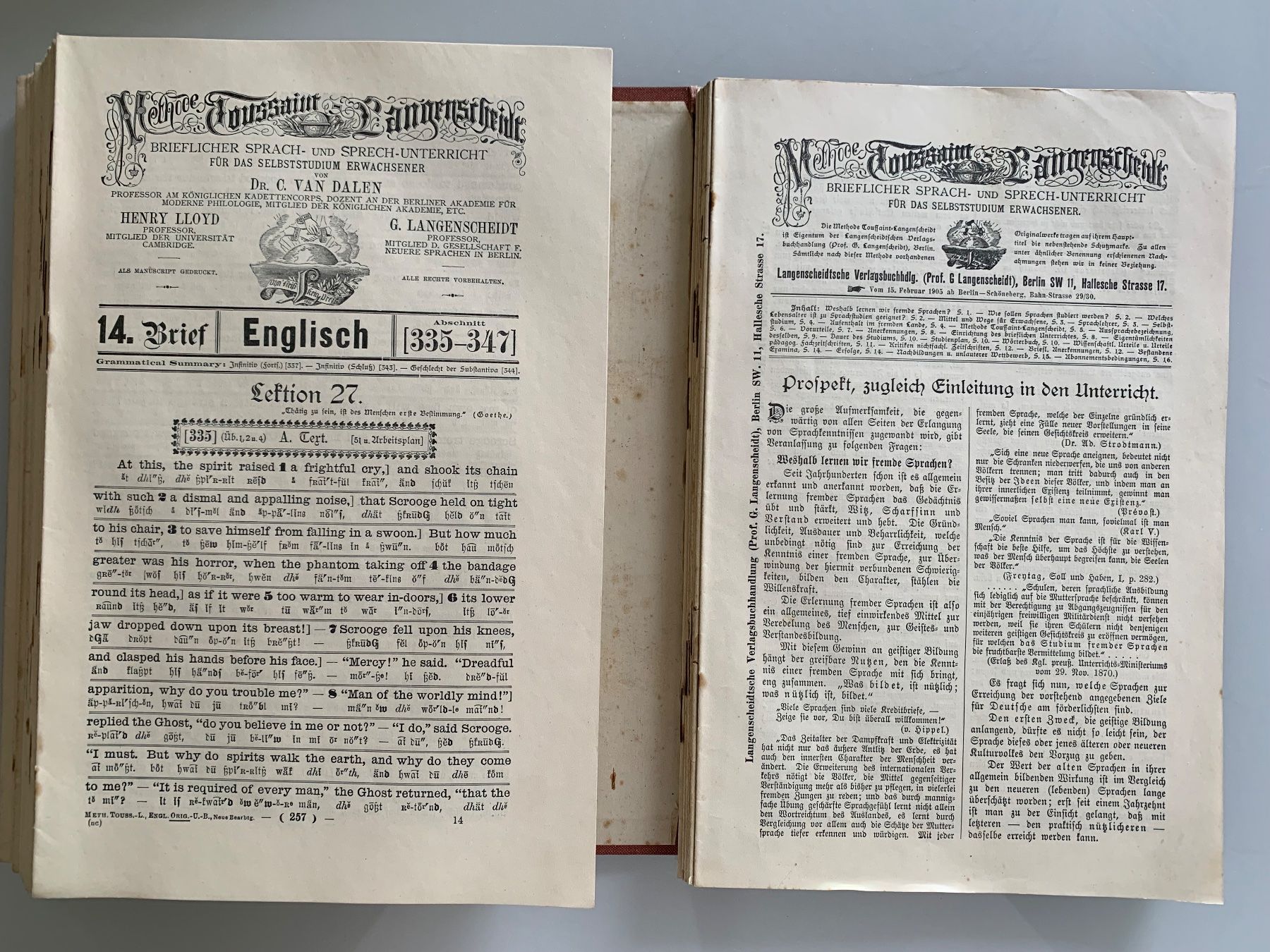 Libri: Original-Methode Toussaint Langenscheidt: Englisch. I und II – Usato da Basel venduto da SusaSandig 5