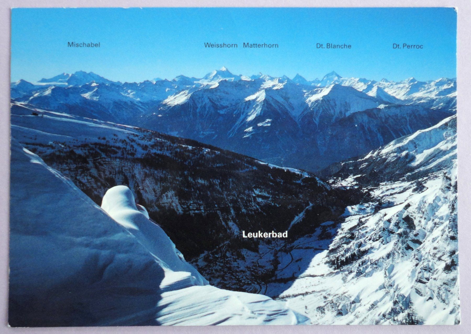 Ansichtskarten: Blick von Gemmi auf das Viertausenderpanorama – Gebraucht aus Fétigny von Billy2miny