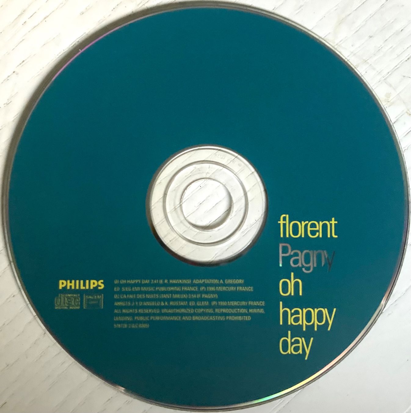 CD: FLORENT PAGNY - OH HAPPY DAY – Usato da Poliez-Pittet venduto da Newtown-Records 2