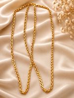 Massives 18K Gold Collier Doppel-Ankerkette – 750 Gold – 56