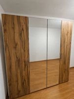 Kleiderschrank Holzoptik mit Spiegeln Breite 202cm H212cm