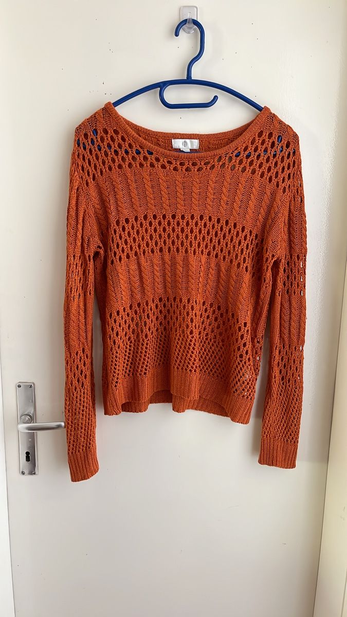 Maglioni & Felpe: Trendiger Sommer Strickpullover in Orange - Grösse M – Usato da Schübelbach venduto da lan_2rdc