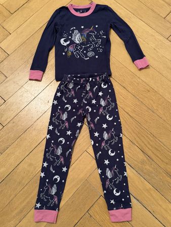Pyjama Kinder Nachtwäsche 100% Baumwolle Einhorn Motiv Gröss