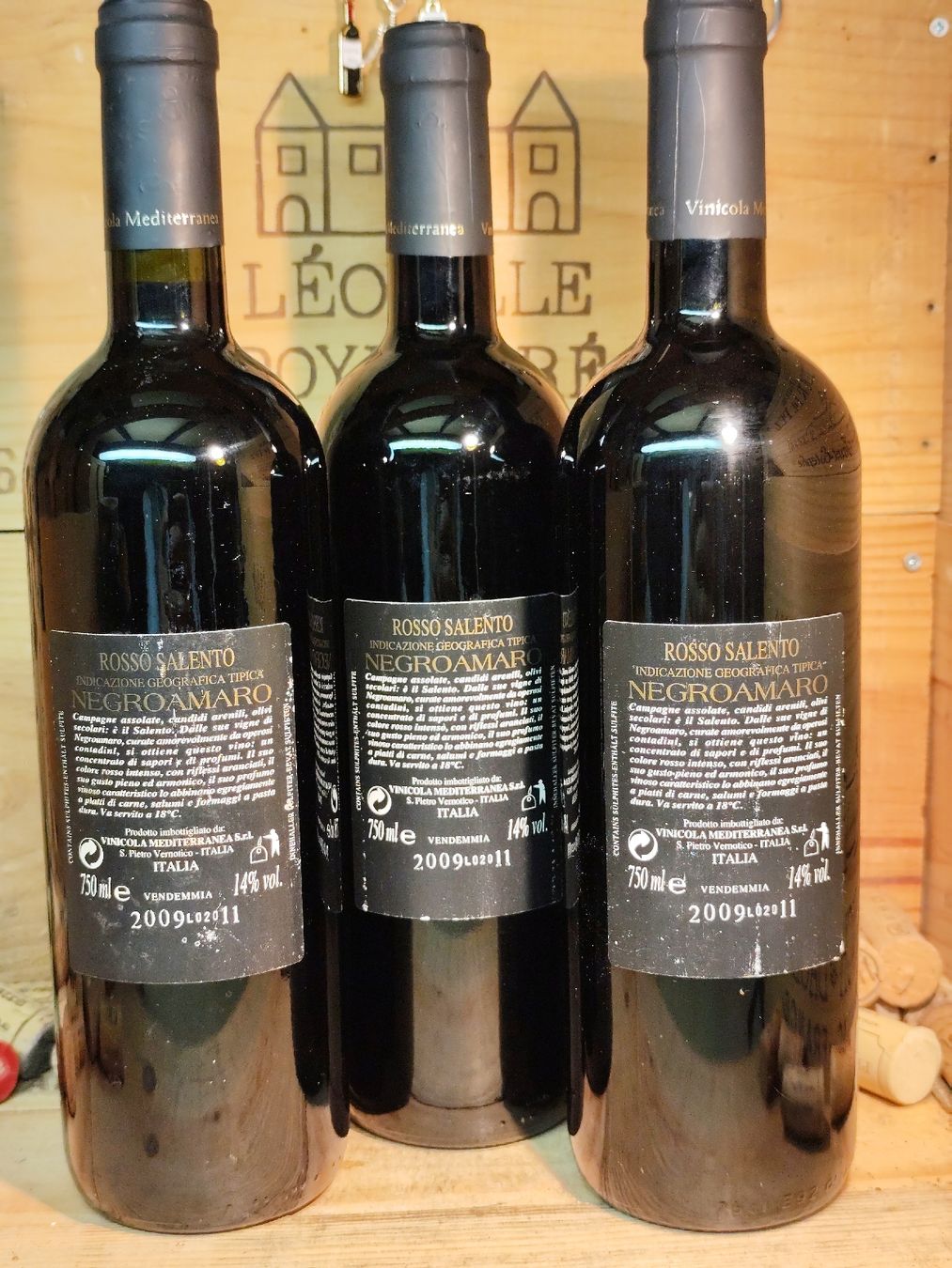 Vino: 3 x 2009 Rossso Salento Negroamaro – Nuovo e nell'imballaggio originale da Büsserach venduto da Vintage-vins 1