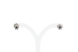 Brillant Solitär Ohrringe 1.0ct GIA D/River 18K *S2877