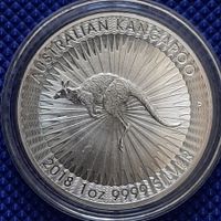 2018 Australia Kangaroo 1 oz 9999 Fine Silver