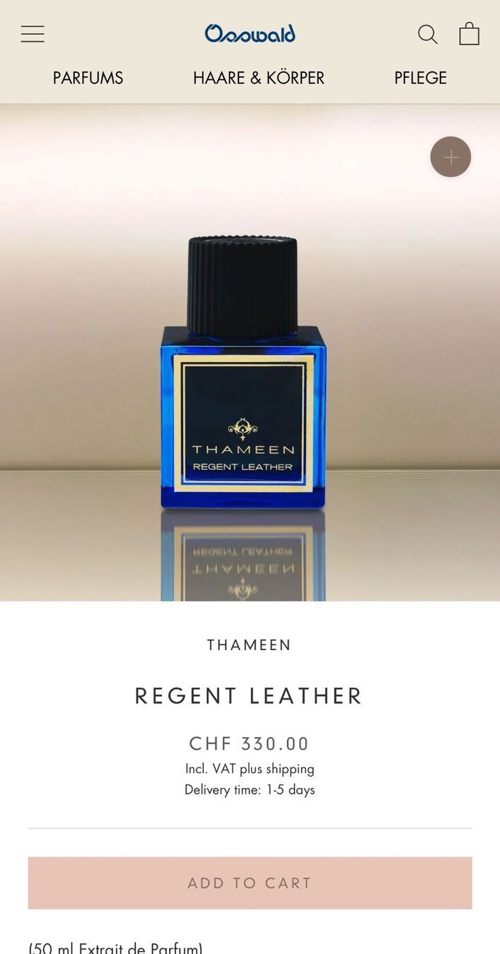 Profumi & Eau de Toilette: Thameen Regent Leather Parfüm 45ml – Usato da Oftringen venduto da AR899 2
