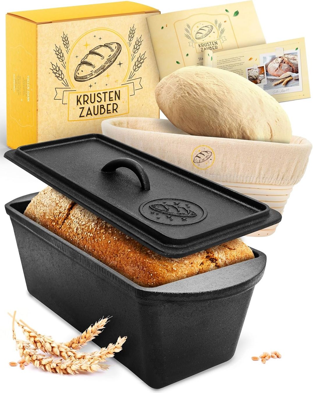 Backformen: Brotbackform Deckel Gärkorb 28cm Backform Gusseisen Brotform – Neu und originalverpackt aus Hundwil von pak_7zvn