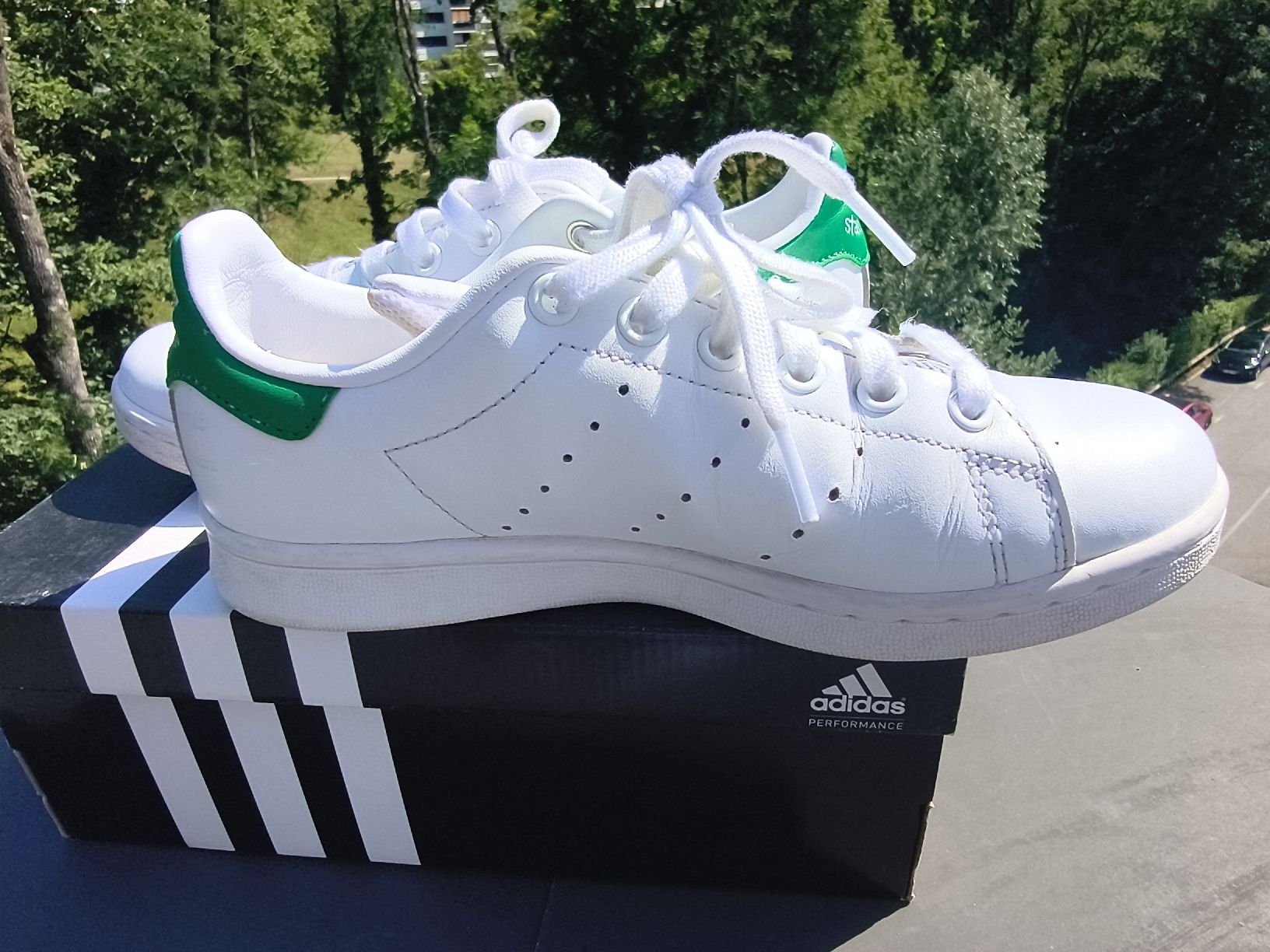 Adidas Scarpe da uomo: Adidas Stan Smith blanc et vert 37 1/3 – Usato da Genève venduto da Brachiopode 6