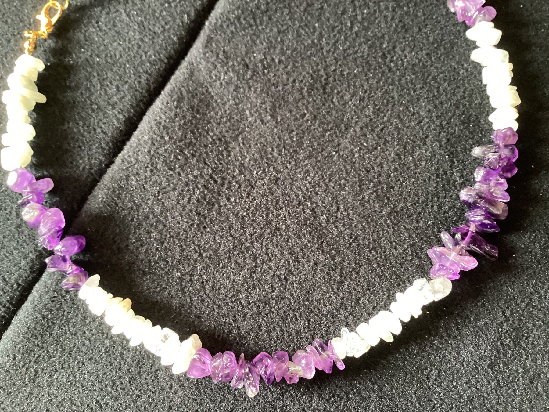 Catenine: Schlichte Heilstein Splitterkette: Amethyst + Ice Quarz – Nuovo e nell'imballaggio originale da Laax venduto da kri_95f5 1