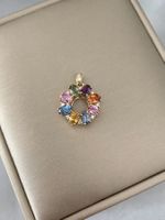 Saphir Anhänger  /18k Gold/ Diamanten