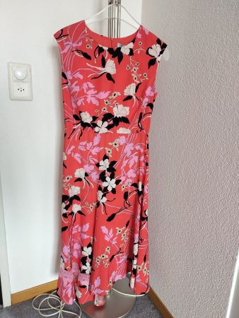 Marta Studio Kleid mit Blumen Seide rot, rosa Gr. 34 NEU