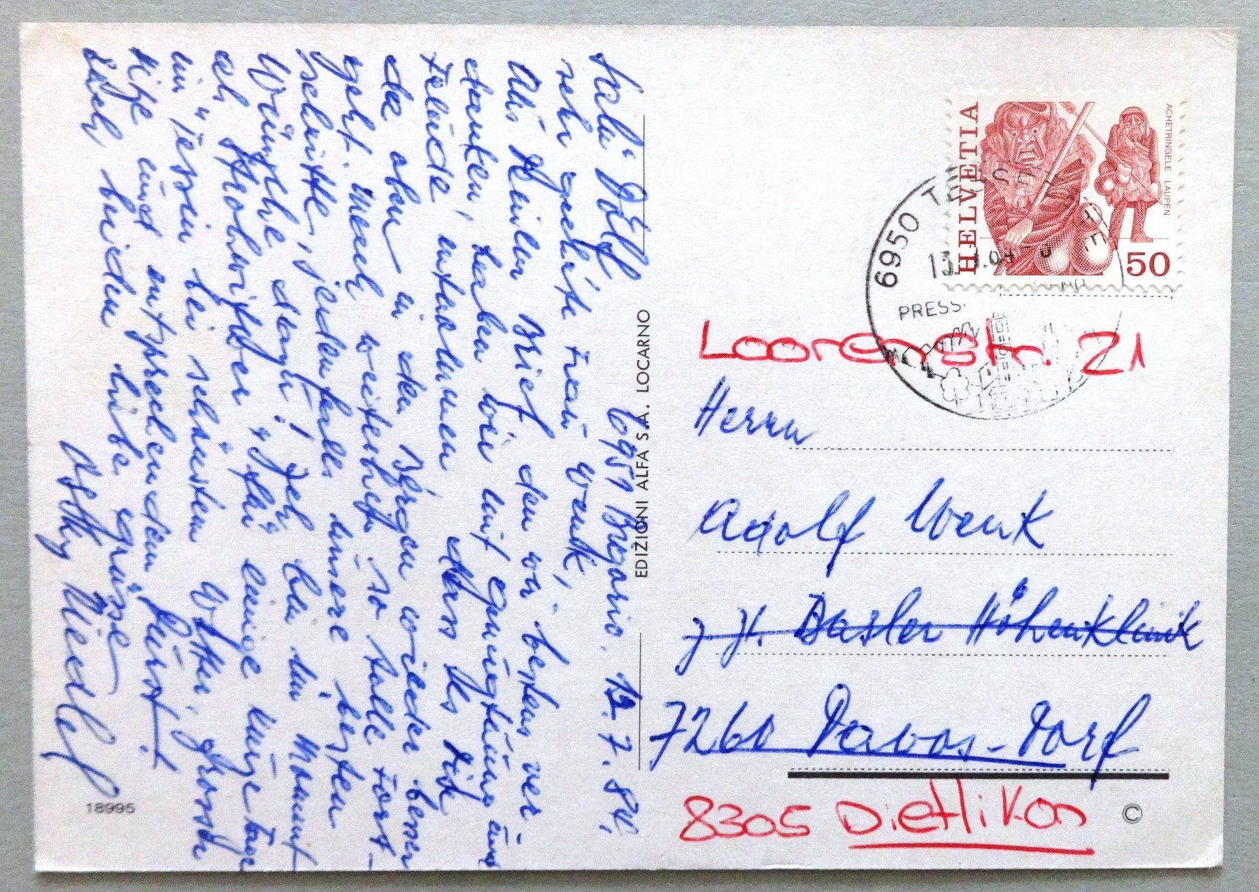 Cartoline postali: La Capriasca – Usato da Fétigny venduto da Billy2miny 1