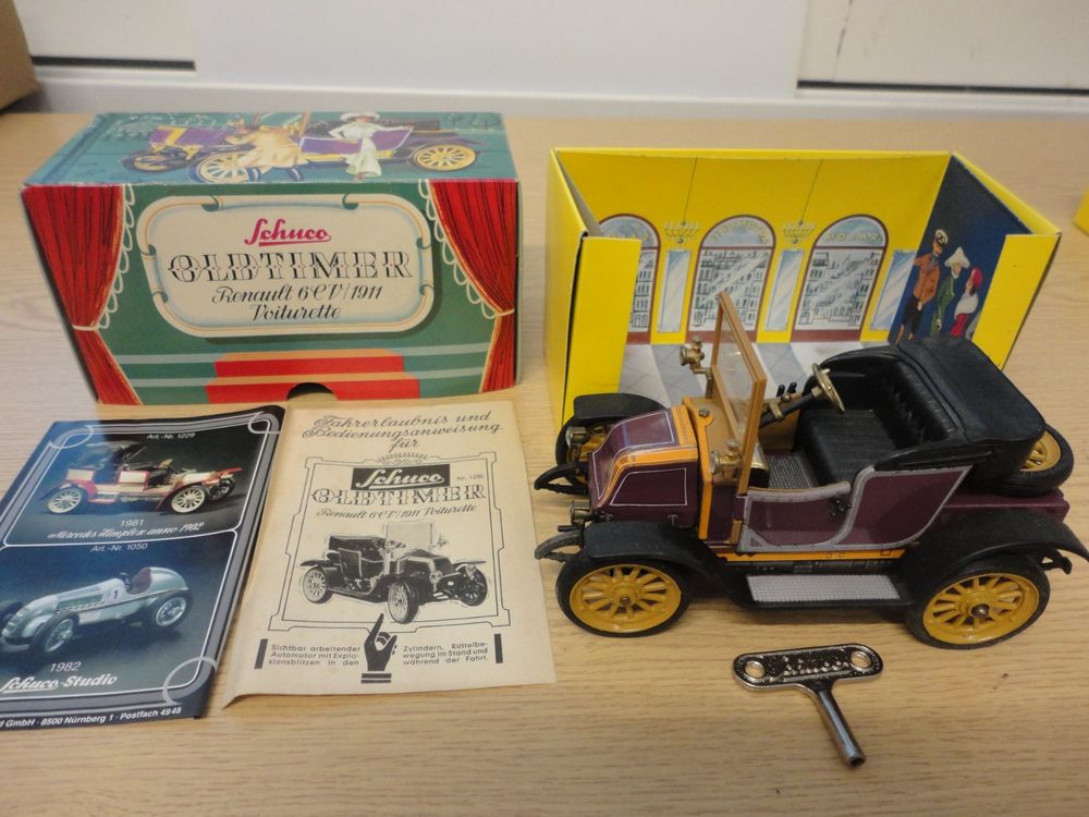 Modèle Réduit SCHUCO 1229 - Renault 6 CV 1911 - Longueur 17,5 Cm - Occasion Très Bon État - Western Germany