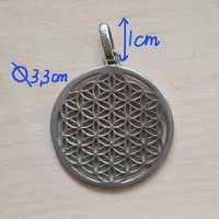 Pendentif Fleur de Vie en argent 925 Rhodié 