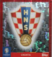 EURO 2024 Topps sticker EMBLEM - CROATIA Rare topps texture