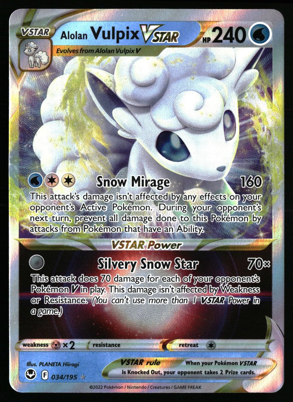 Alolan Vulpix VSTAR #34 Pokemon Silver Tempest (Gebraucht) in ...