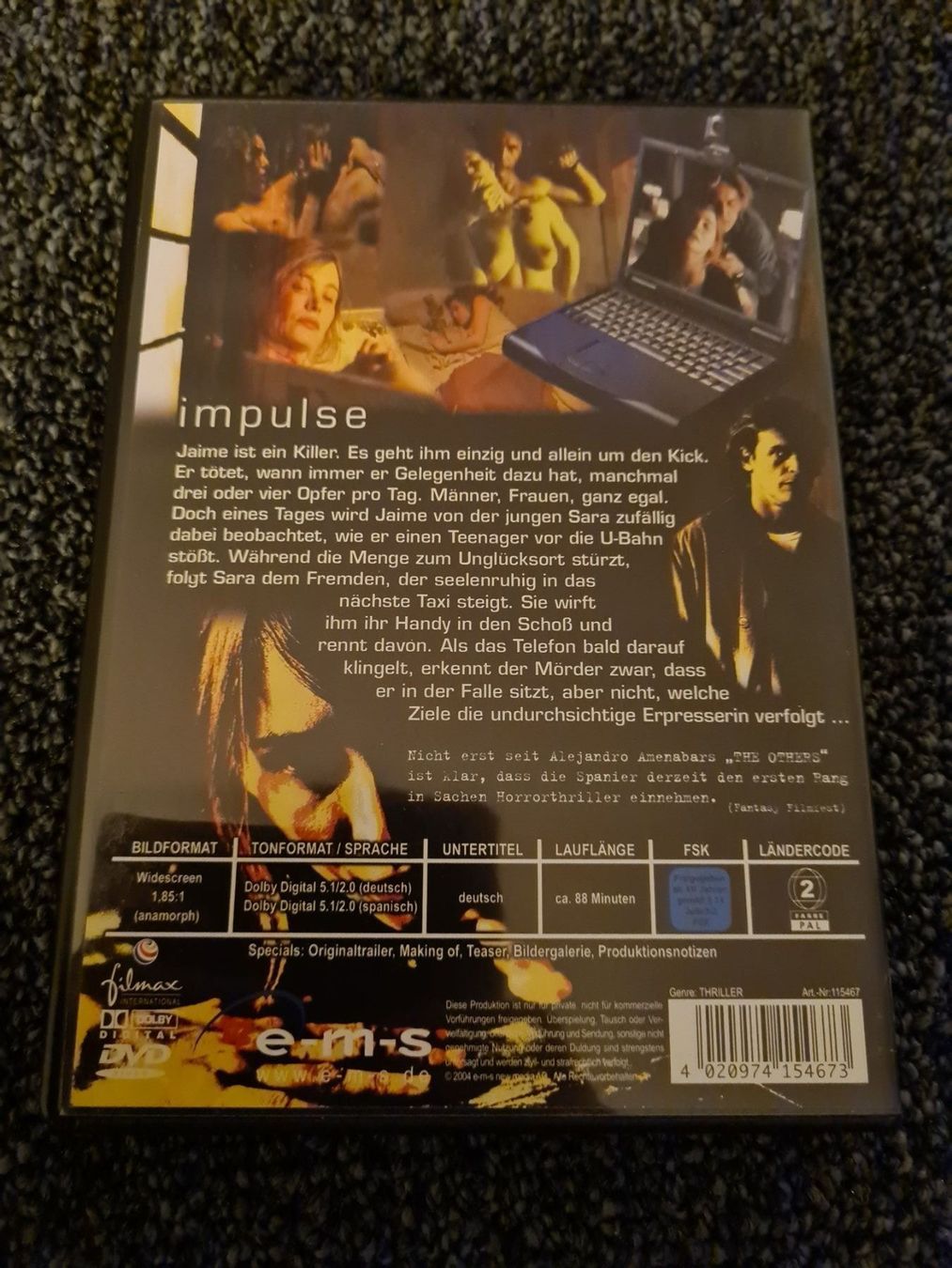Tutti i DVDs: IMPULSE (6383) – Usato da Ruswil venduto da Ruck.Zuck. 1