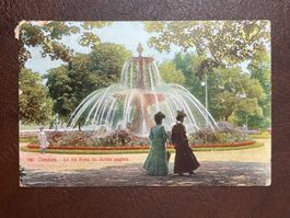 AK Genève - Le jet d'eau du Jardin anglais - 1911
