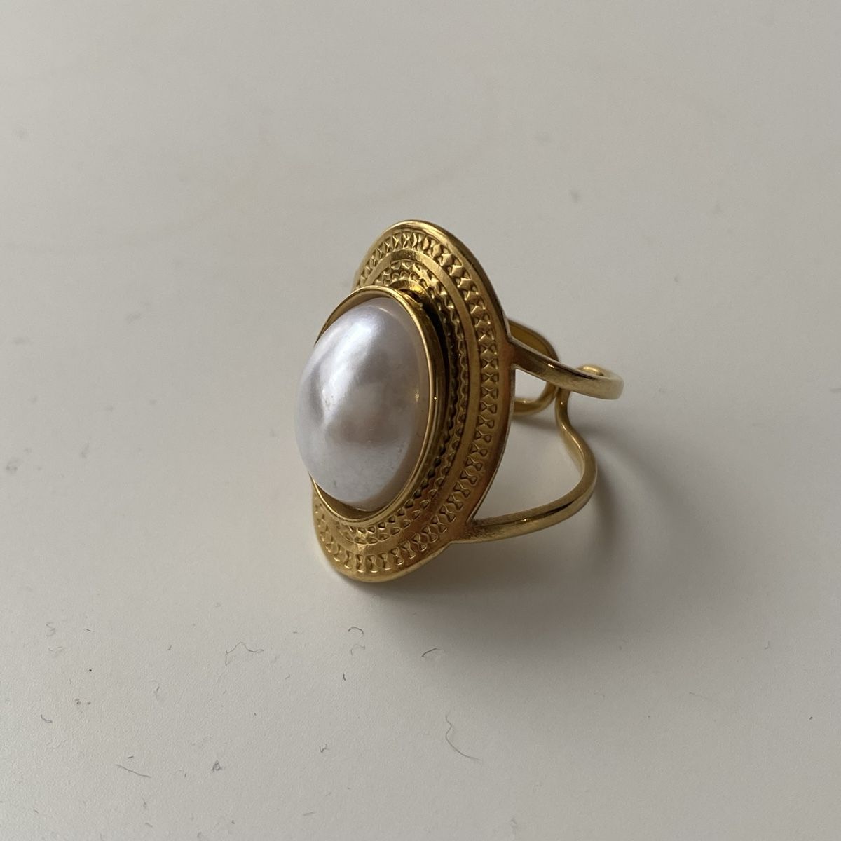 Anelli: 18KGP Goldene Edelstahl Perle Ring – Nuovo (secondo la descrizione) da Givisiez venduto da dor_xb9k 1