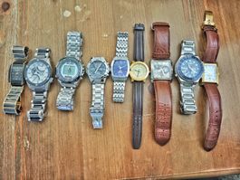 9 Herren Armbanduhren top zustand uhren