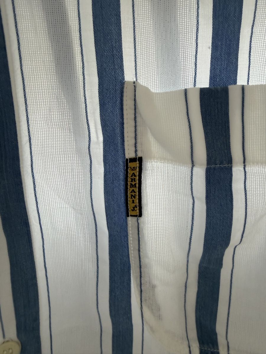 Armani Hemden: Armani Vintage Hemd Gestreift Weiss Blau – Gebraucht aus Füllinsdorf von hae_gt9l 2