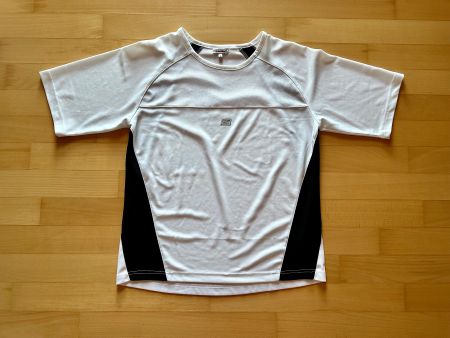 Herrn Laufshirt Hochweiss/Schwarz Grösse S-M