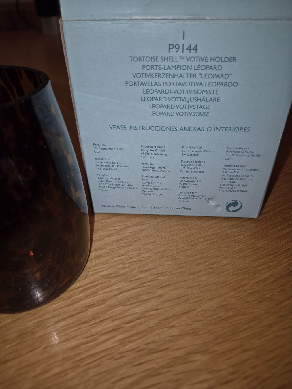 Partylite Portacandele: Partylite Votivkerzenhalter Leopard – Nuovo (secondo la descrizione) da Buttikon SZ venduto da sefa02 1