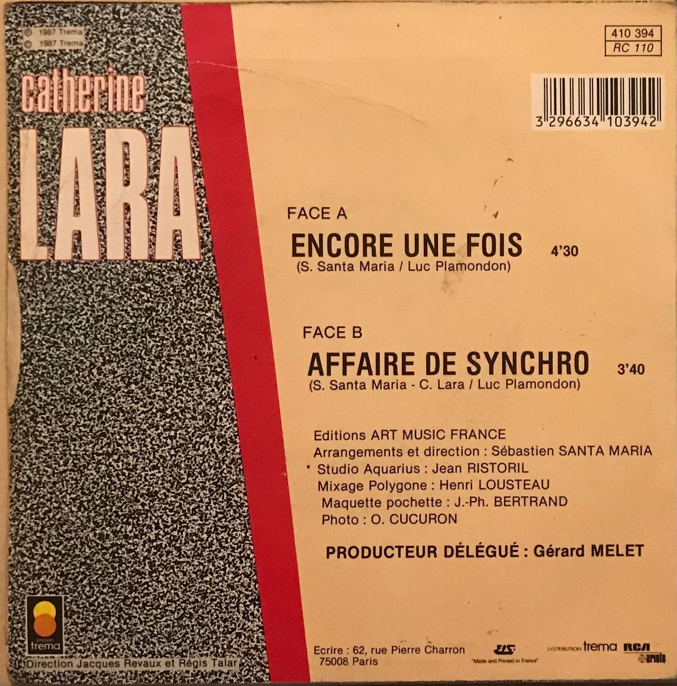 Vinyles: CATHERINE LARA - ENCORE UNE FOIS – D'occasion à Bussigny par vinyl-pas-cher 1