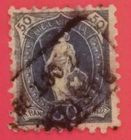3117B) 70B, Stehende Helvetia grobe Zähnung Kt. 575.-