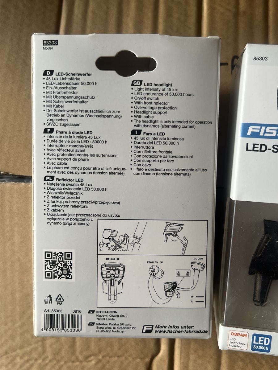 Lampen: Fischer LED Scheinwerfer Set, 45 Lux - Top Zustand! – Neu und originalverpackt aus Emmen von VK-Retail 1