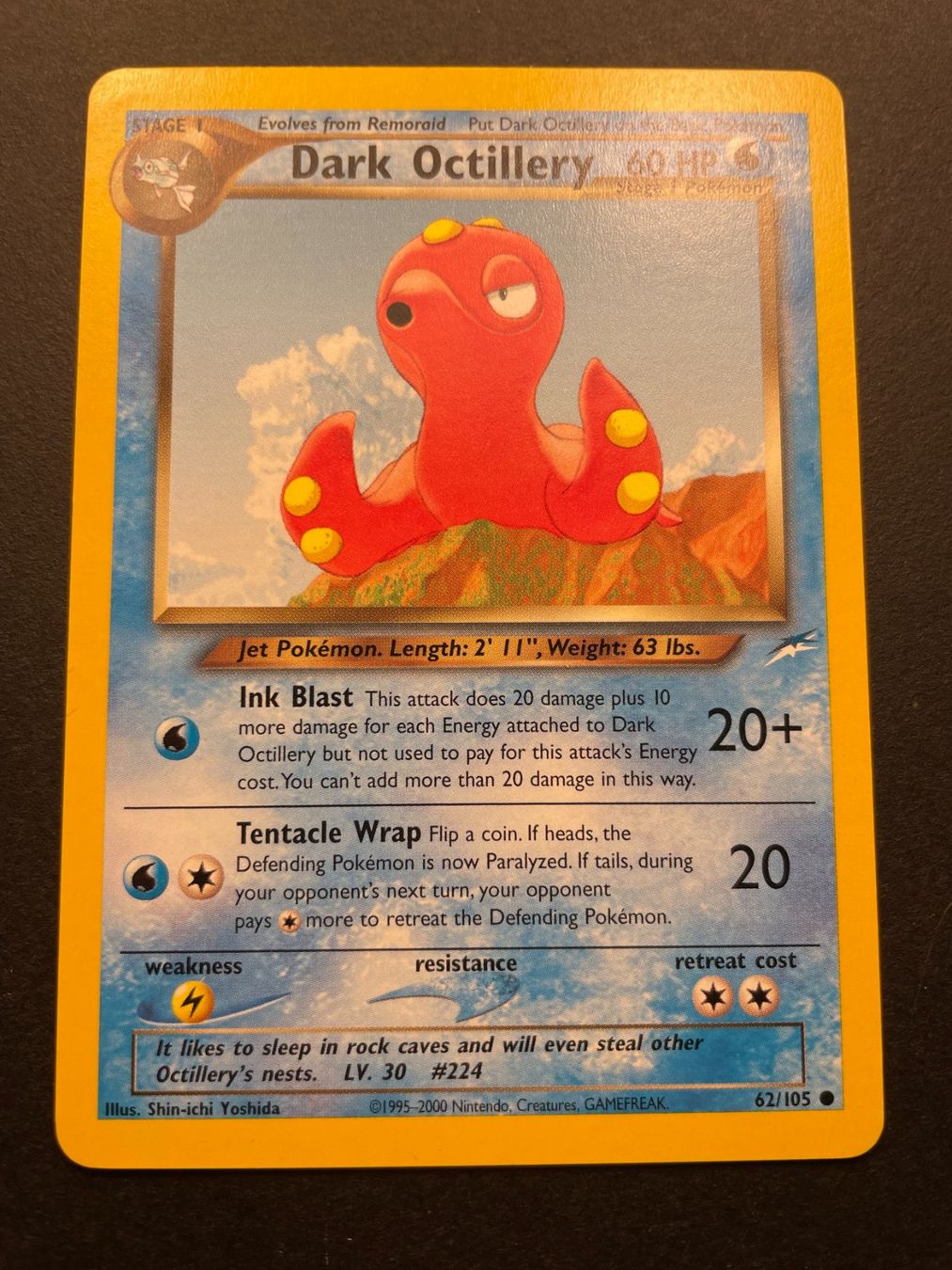 Pokémon Carte collezionabili: Dark Octillery 62/105 Neo Destiny – Usato da Zürich venduto da pokemon_cards