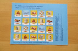Coop Sammelkarte Splash - 1 volle Karter vorne und hinten