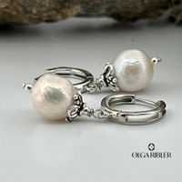 Creolen - Perlen Charms - Sterling Silber 925