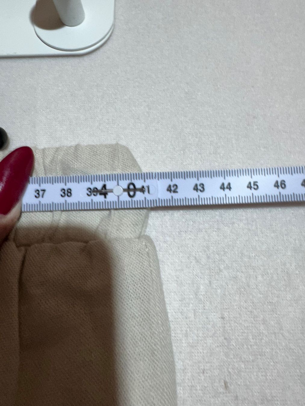 Pantaloni: Cremefarbene Leinenhose von Chicoree Gr. L – Usato da Grosswangen venduto da second_hand_dress 6