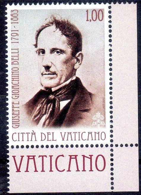 Alle Briefmarken: ** POSTFRISCH ** VATIKAN GIUSEPPE GIOACHINO BELLI - VA71 – Neu (gemäss Beschreibung) aus Losone von EM2019