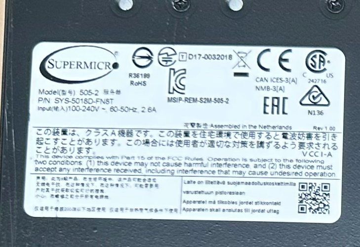 Supermicro Server: Supermicro Server SYS-5018D-FN8T Model: 505-2 – Gebraucht aus Zürich von Secginekmek 1