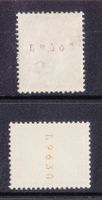 1960 + 1964  Rollenmarken mit Nummern 60Rp.+1Fr.gestempelt