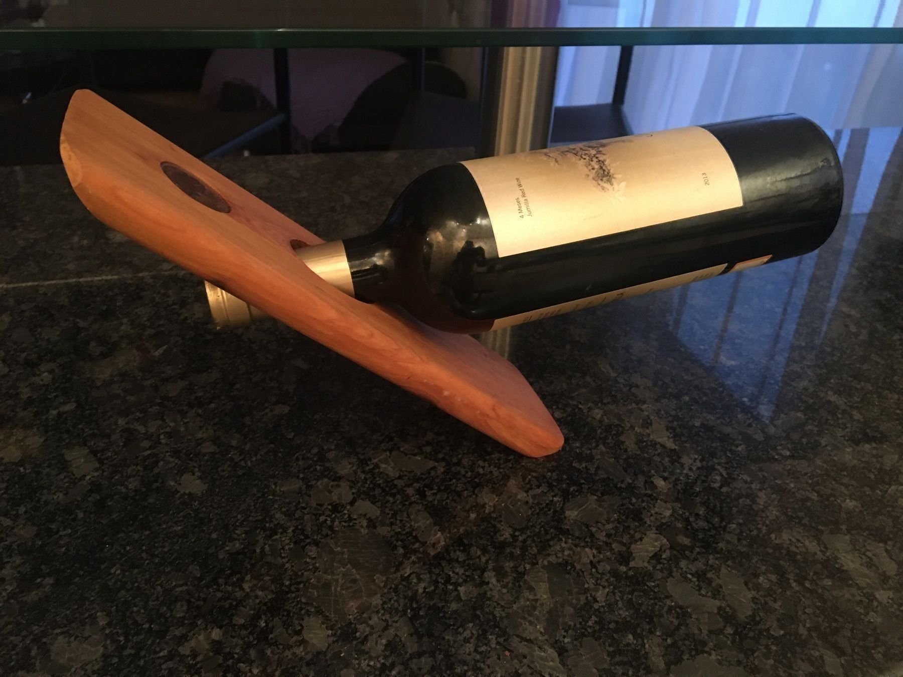 Supporti a parete: Cooler Flaschenhalter aus echtem Holz – Nuovo (secondo la descrizione) da Winkel venduto da Flyhy2020 1
