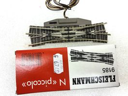 Fleischmann 9185 N: 1x elektr. Kreuzungsweiche - geprüft