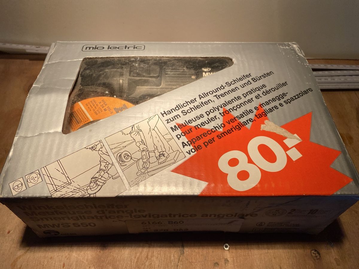 Smerigliatrici & Lucidatrici: Miolectric Winkelschleifer MWS 550 - ungebraucht mit Karton – Nuovo (secondo la descrizione) da Buchs SG venduto da rosadoro1973 1